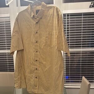 Men's Yellow Checkered Shirt